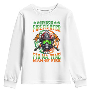 Fir Na Tine Man Of Fire Youth Sweatshirt Irish Firefighter Pride TS09 White Print Your Wear