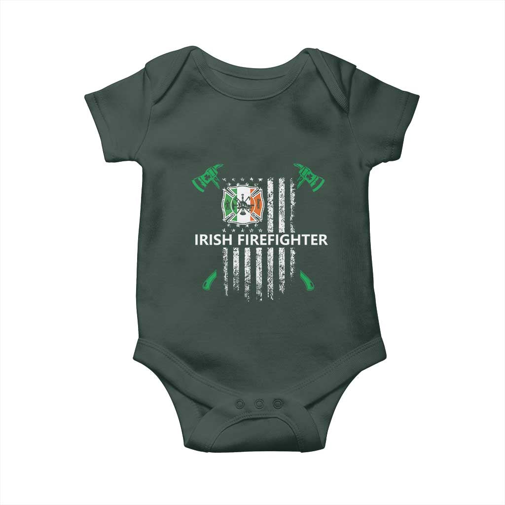 Irish Firefighter Fir Na Tine Man Of Fire Baby Onesie Irish American Flag TS09 Print Your Wear