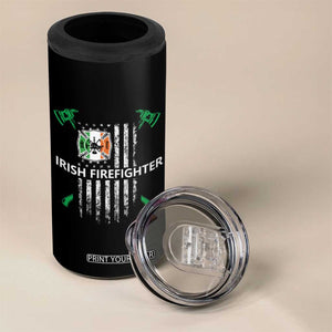 Irish Firefighter Fir Na Tine Man Of Fire 4 in 1 Can Cooler Tumbler Irish American Flag TS09 Print Your Wear