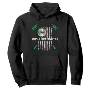 Irish Firefighter Fir Na Tine Man Of Fire Hoodie Irish American Flag TS09 Black Print Your Wear
