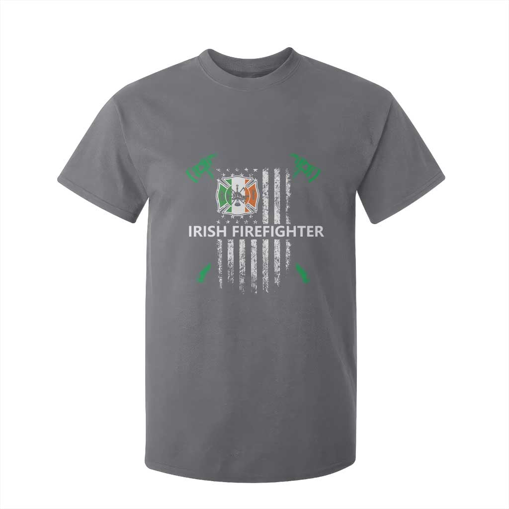 Irish Firefighter Fir Na Tine Man Of Fire T Shirt For Kid Irish American Flag TS09 Charcoal Print Your Wear