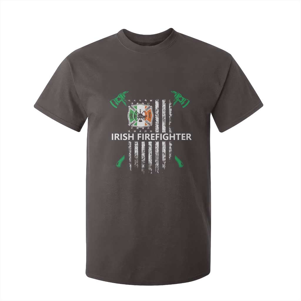 Irish Firefighter Fir Na Tine Man Of Fire T Shirt For Kid Irish American Flag TS09 Dark Chocolate Print Your Wear