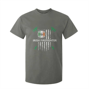 Irish Firefighter Fir Na Tine Man Of Fire T Shirt For Kid Irish American Flag TS09 Military Green Print Your Wear