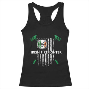 Irish Firefighter Fir Na Tine Man Of Fire Racerback Tank Top Irish American Flag TS09 Black Print Your Wear