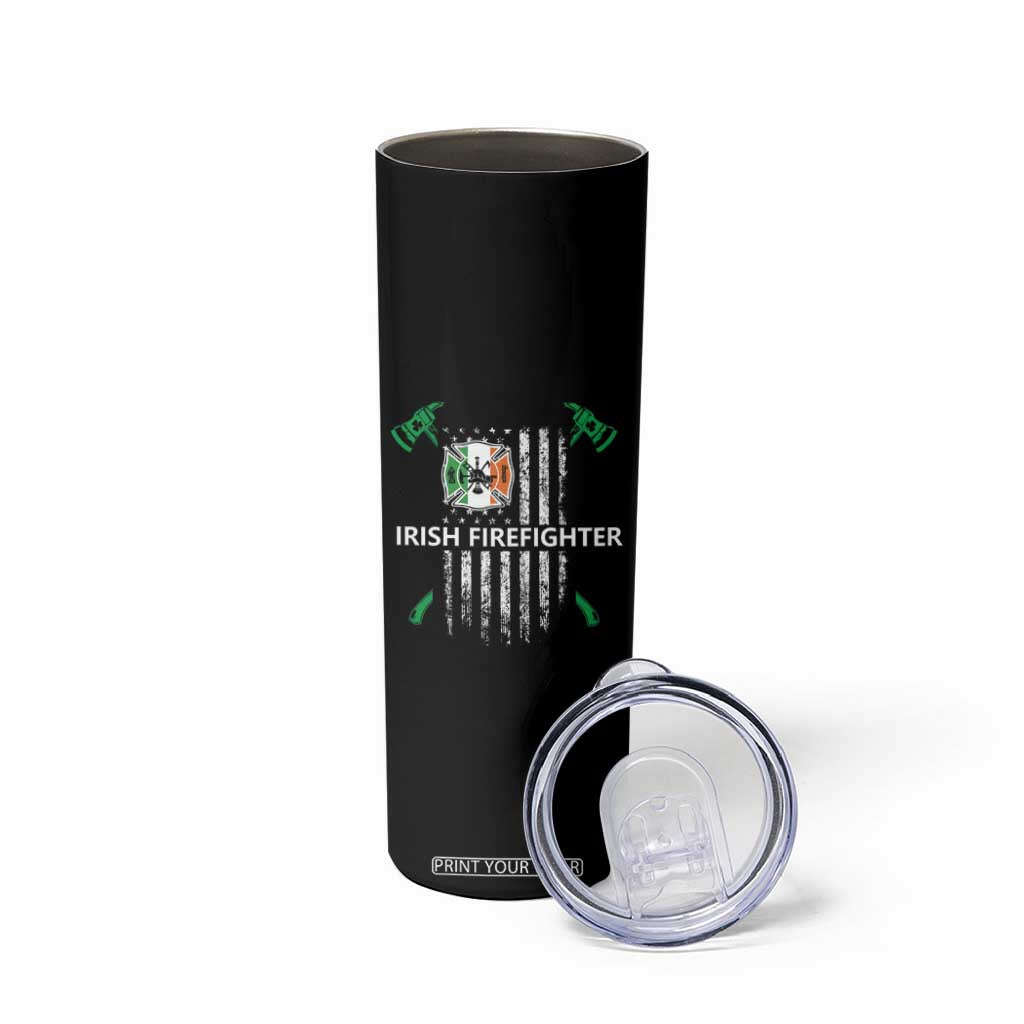 Irish Firefighter Fir Na Tine Man Of Fire Skinny Tumbler Irish American Flag TS09 Print Your Wear