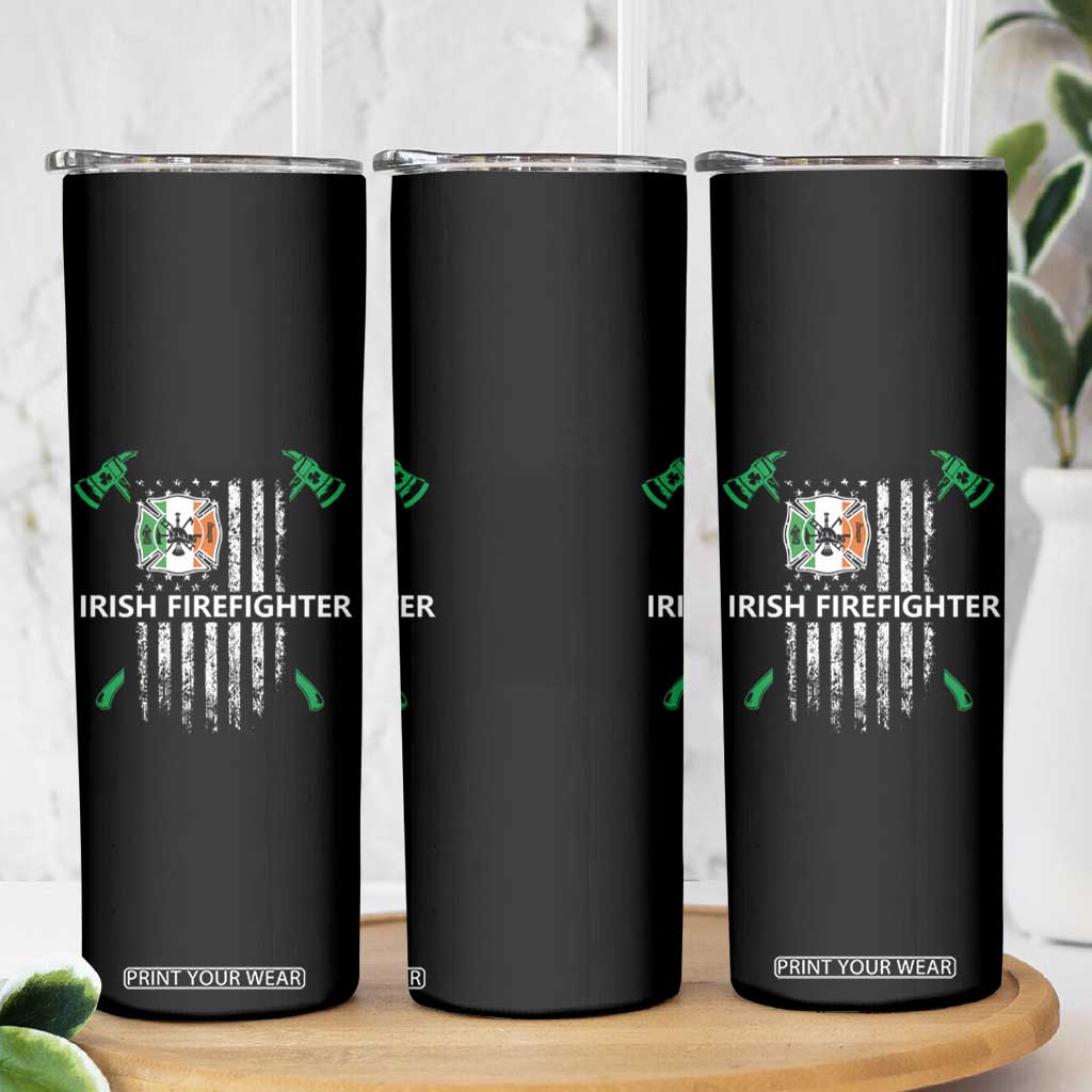 Irish Firefighter Fir Na Tine Man Of Fire Skinny Tumbler Irish American Flag TS09 Print Your Wear