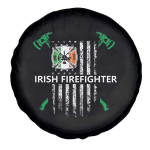 Irish Firefighter Fir Na Tine Man Of Fire Spare Tire Cover Irish American Flag TS09 Print Your Wear