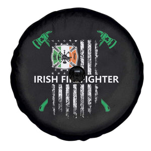 Irish Firefighter Fir Na Tine Man Of Fire Spare Tire Cover Irish American Flag TS09 Print Your Wear