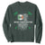 Irish Firefighter Fir Na Tine Man Of Fire Sweatshirt Irish American Flag TS09 Dark Forest Green Print Your Wear