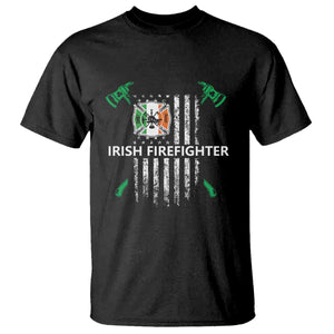 Irish Firefighter Fir Na Tine Man Of Fire T Shirt Irish American Flag TS09 Black Print Your Wear