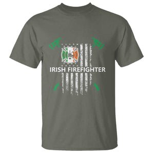 Irish Firefighter Fir Na Tine Man Of Fire T Shirt Irish American Flag TS09 Military Green Print Your Wear