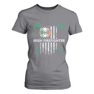 Irish Firefighter Fir Na Tine Man Of Fire T Shirt For Women Irish American Flag TS09 Charcoal Print Your Wear