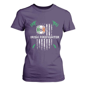 Irish Firefighter Fir Na Tine Man Of Fire T Shirt For Women Irish American Flag TS09 Purple Print Your Wear