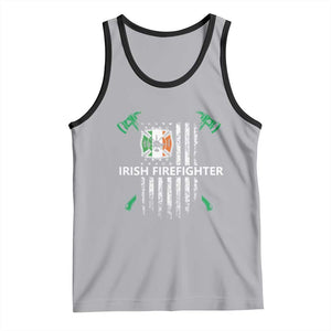 Irish Firefighter Fir Na Tine Man Of Fire Tank Top Irish American Flag TS09 Athletic Heather Black Print Your Wear
