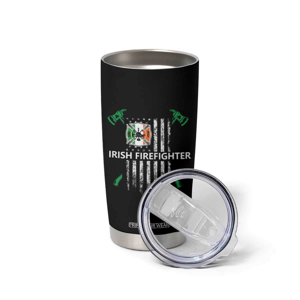 Irish Firefighter Fir Na Tine Man Of Fire Tumbler Cup Irish American Flag TS09 Print Your Wear
