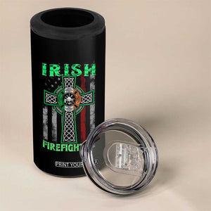 Irish Firefighter 4 in 1 Can Cooler Tumbler Celtic Cross American Flag TS09 Print Your Wear