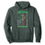 Irish Firefighter Hoodie Celtic Cross American Flag TS09 Dark Forest Green Print Your Wear