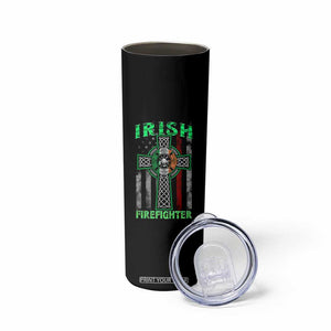 Irish Firefighter Skinny Tumbler Celtic Cross American Flag TS09 Print Your Wear