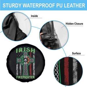 Irish Firefighter Spare Tire Cover Celtic Cross American Flag TS09 Print Your Wear