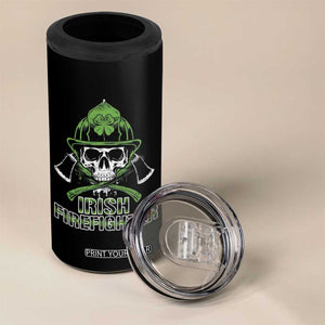 Irish Firefighter 4 in 1 Can Cooler Tumbler Shamrock Skull Man Of Fire TS09 Print Your Wear