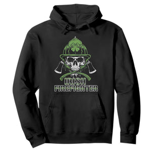 Irish Firefighter Hoodie Shamrock Skull Man Of Fire TS09 Black Print Your Wear