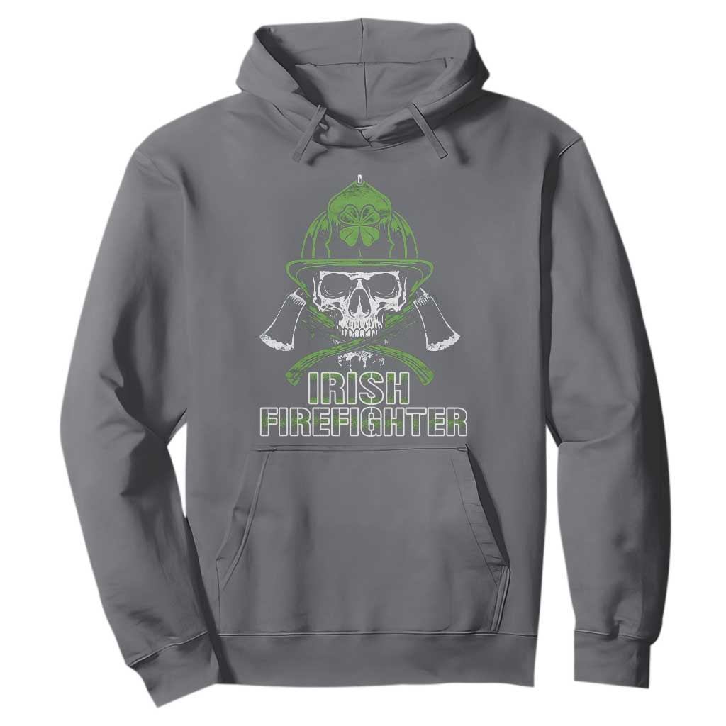 Irish Firefighter Hoodie Shamrock Skull Man Of Fire TS09 Charcoal Print Your Wear