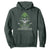 Irish Firefighter Hoodie Shamrock Skull Man Of Fire TS09 Dark Forest Green Print Your Wear