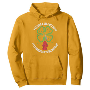 Funny Irish Firefighter Hoodie Feeling A Wee Bit Hot I'll Shamrock Your World TS09 Gold Print Your Wear