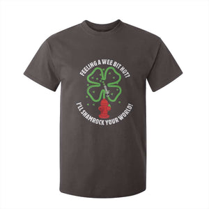 Funny Irish Firefighter T Shirt For Kid Feeling A Wee Bit Hot I'll Shamrock Your World TS09 Dark Chocolate Print Your Wear