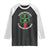 Funny Irish Firefighter Raglan Shirt Feeling A Wee Bit Hot I'll Shamrock Your World TS09 Black White Print Your Wear