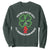 Funny Irish Firefighter Sweatshirt Feeling A Wee Bit Hot I'll Shamrock Your World TS09 Dark Forest Green Print Your Wear