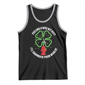 Funny Irish Firefighter Tank Top Feeling A Wee Bit Hot I'll Shamrock Your World TS09 Black Athletic Heather Print Your Wear