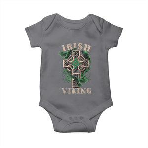 Irish Viking Baby Onesie Celtic Cross Odin's Raven TS09 Charcoal Print Your Wear