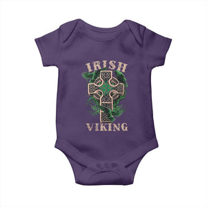 Irish Viking Baby Onesie Celtic Cross Odin's Raven TS09 Purple Print Your Wear