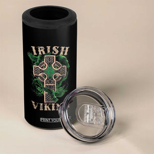 Irish Viking 4 in 1 Can Cooler Tumbler Celtic Cross Odin's Raven TS09 Print Your Wear