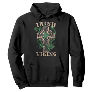 Irish Viking Hoodie Celtic Cross Odin's Raven TS09 Black Print Your Wear