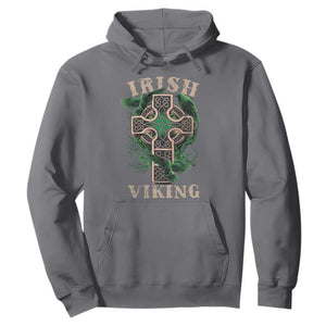 Irish Viking Hoodie Celtic Cross Odin's Raven TS09 Charcoal Print Your Wear