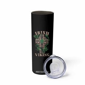 Irish Viking Skinny Tumbler Celtic Cross Odin's Raven TS09 Print Your Wear