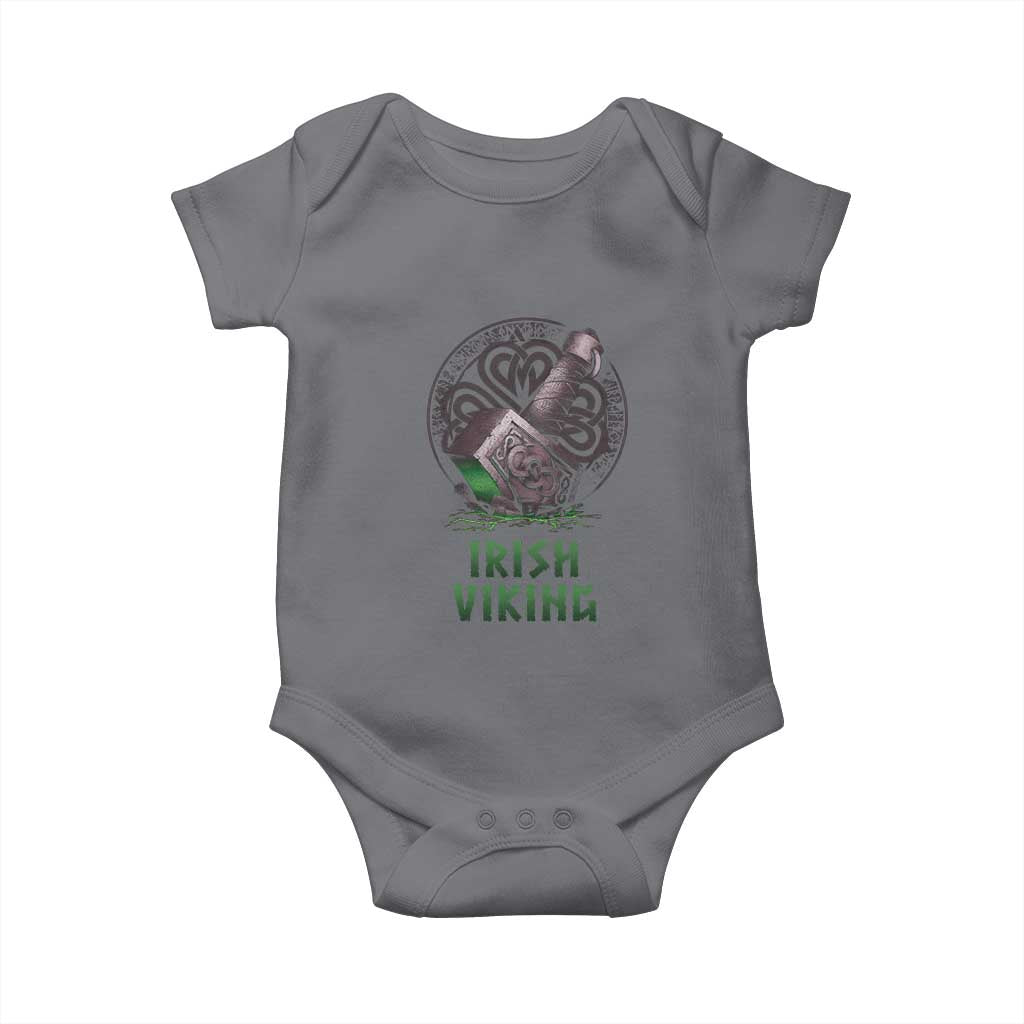 Irish Viking Baby Onesie Celtic Thor Mjolnir TS09 Charcoal Print Your Wear