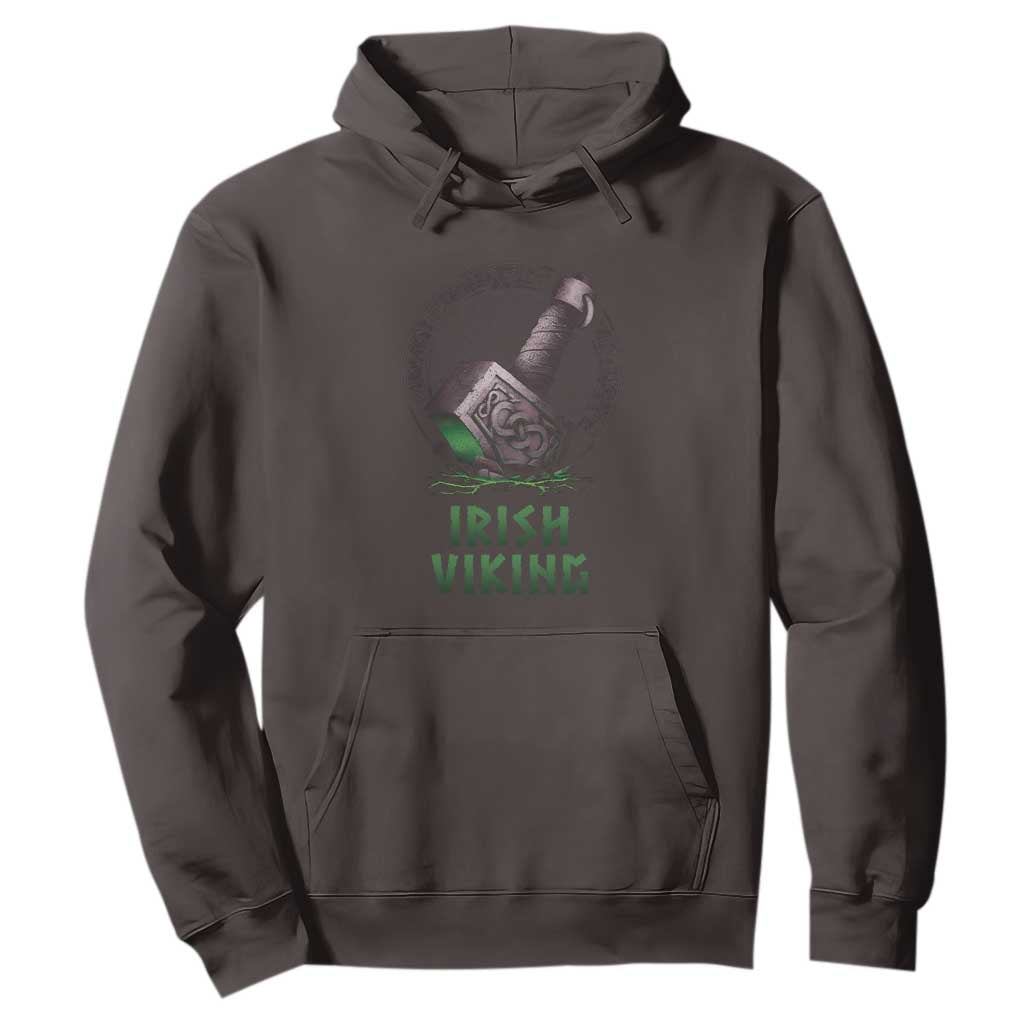 Irish Viking Hoodie Celtic Thor Mjolnir TS09 Dark Chocolate Print Your Wear