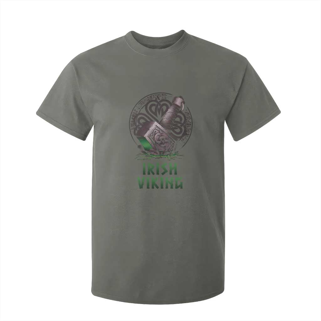 Irish Viking T Shirt For Kid Celtic Thor Mjolnir TS09 Military Green Print Your Wear