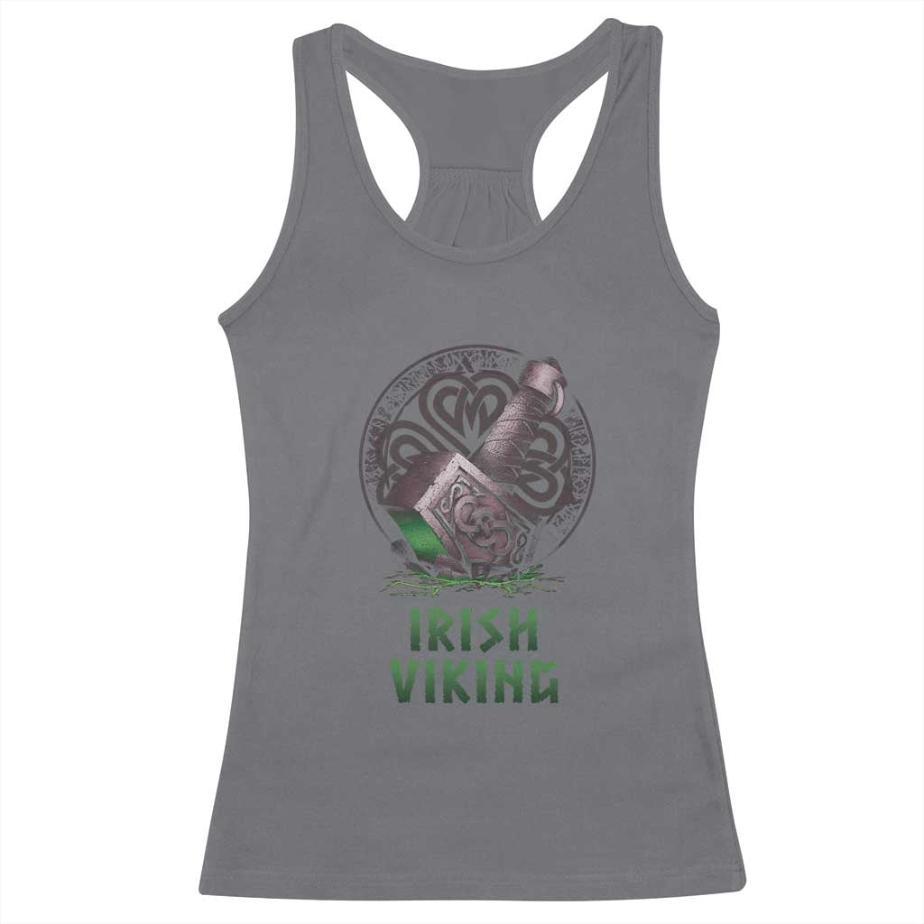 Irish Viking Racerback Tank Top Celtic Thor Mjolnir TS09 Charcoal Print Your Wear