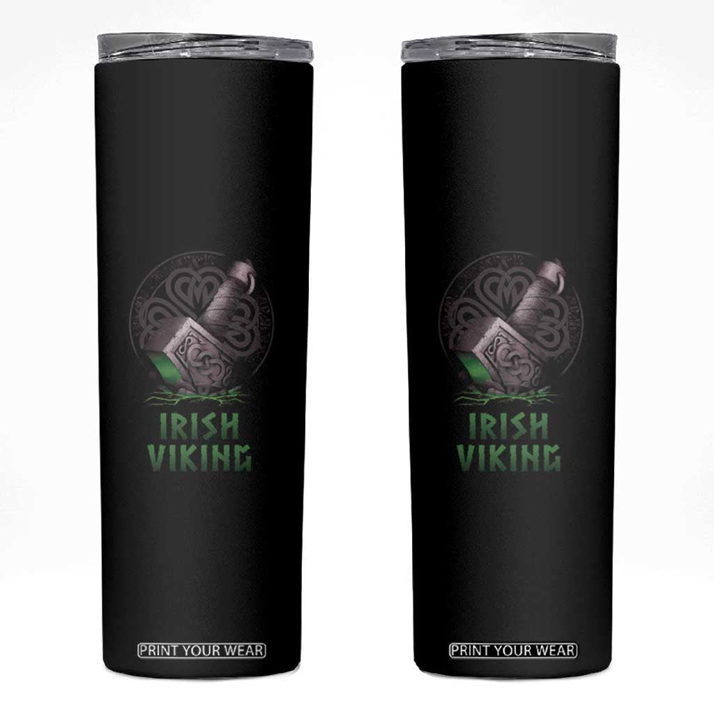 Irish Viking Skinny Tumbler Celtic Thor Mjolnir TS09 Black Print Your Wear