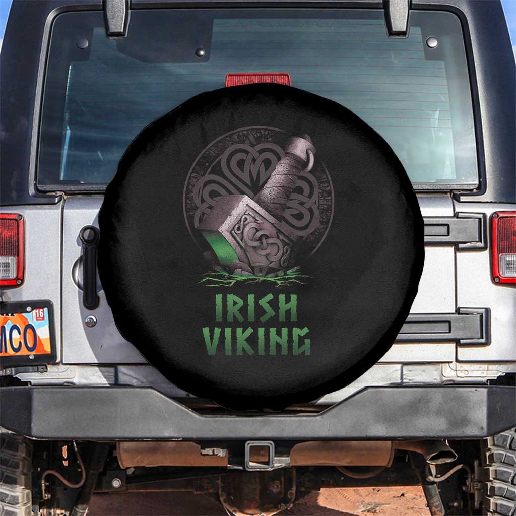 Irish Viking Spare Tire Cover Celtic Thor Mjolnir TS09 No hole Black Print Your Wear