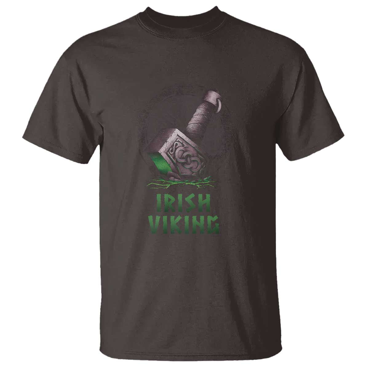 Irish Viking T Shirt Celtic Thor Mjolnir TS09 Dark Chocolate Print Your Wear