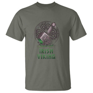 Irish Viking T Shirt Celtic Thor Mjolnir TS09 Military Green Print Your Wear