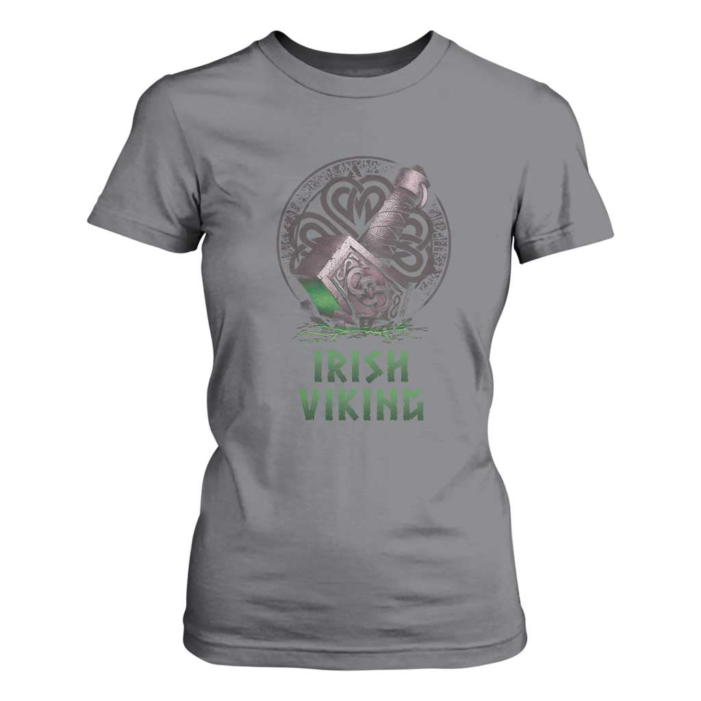 Irish Viking T Shirt For Women Celtic Thor Mjolnir TS09 Charcoal Print Your Wear