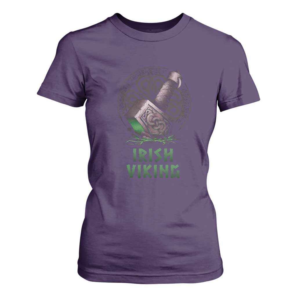 Irish Viking T Shirt For Women Celtic Thor Mjolnir TS09 Purple Print Your Wear