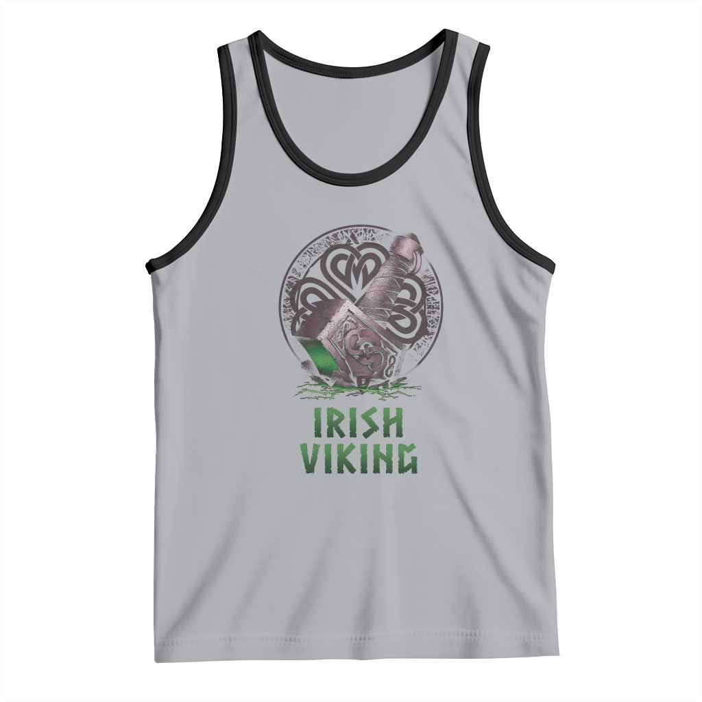 Irish Viking Tank Top Celtic Thor Mjolnir TS09 Athletic Heather Black Print Your Wear