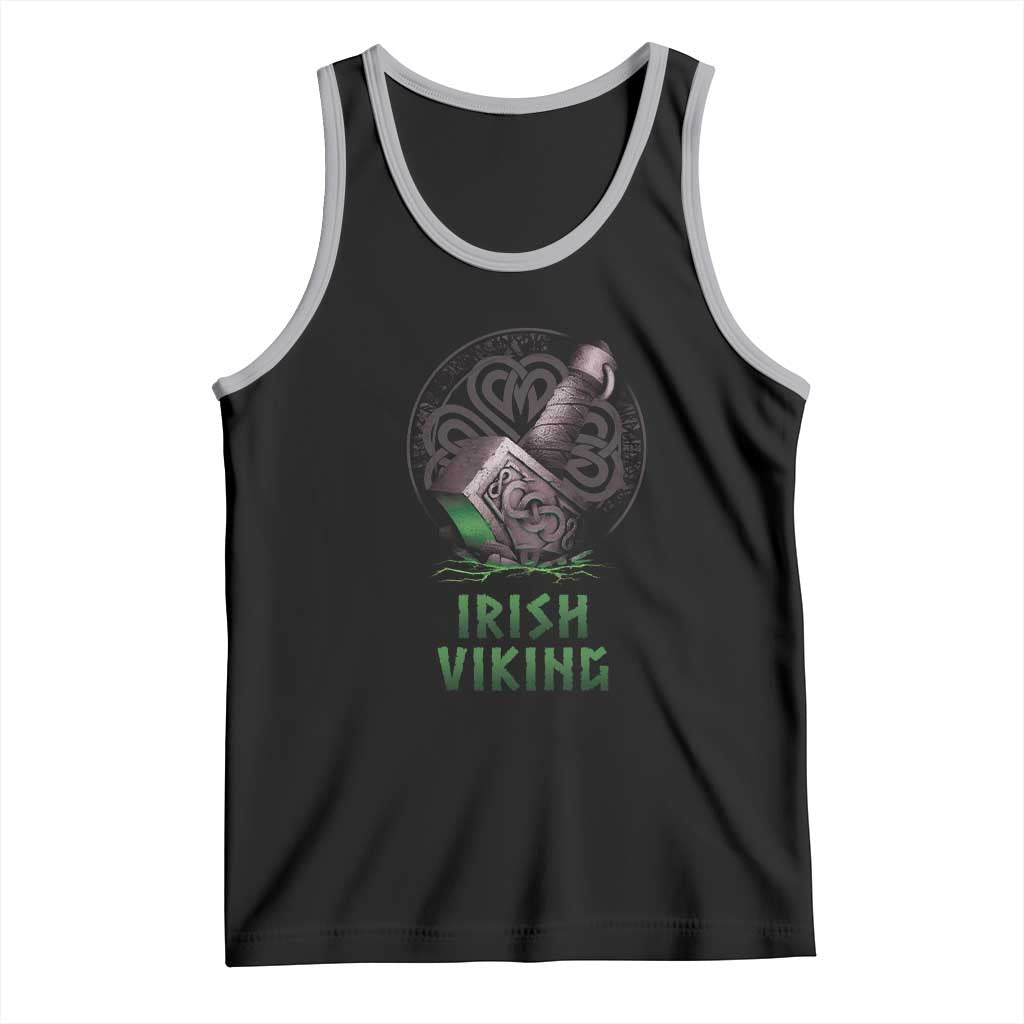 Irish Viking Tank Top Celtic Thor Mjolnir TS09 Black Athletic Heather Print Your Wear